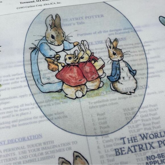 1993 Beatrix Potter No Sew Fabric Appliqués
Benjamin Peter Jemina - Picture 6 of 12